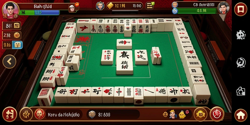 Tampilan menarik dari gameplay Mahjong yang menantang.