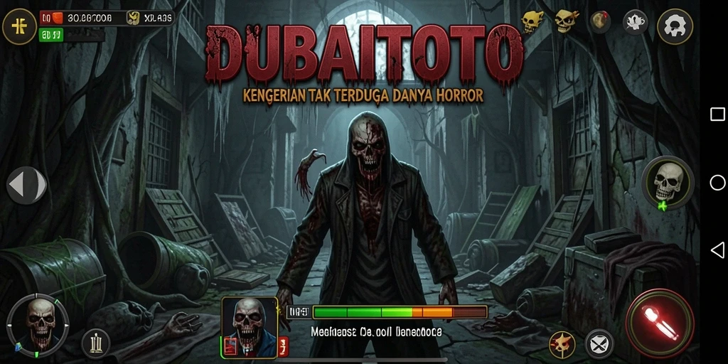 Tangkapan layar DUBAITOTO menampilkan suasana game Horror yang menyeramkan.