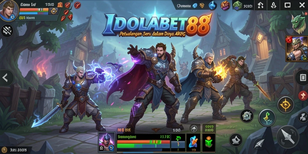 Tampilan gameplay menegangkan dalam IDOLABET88 dengan pertarungan seru.