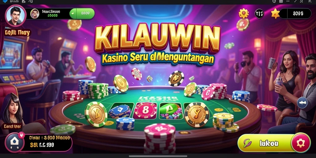 Tampilan dinamis dari gameplay seru KILAUWIN di kasino.