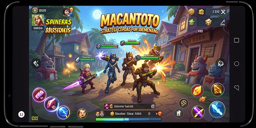 Tangkapan layar utama MACANTOTO menampilkan aksi strategi yang mendebarkan.