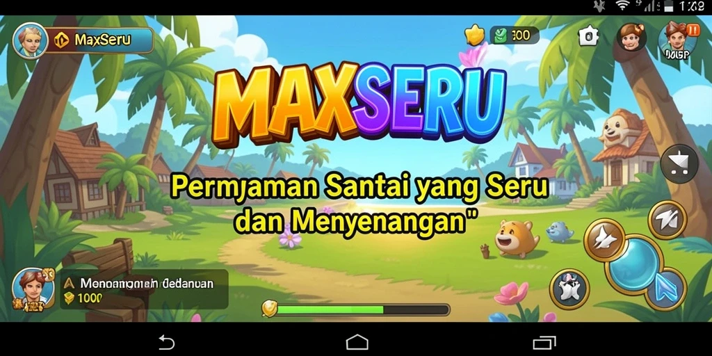 Tampilan gameplay menarik dan beragam dalam MAXSERU.