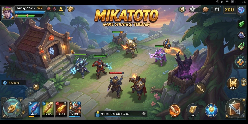 Screenshot gameplay MIKATOTO menampilkan aksi strategis yang intens.