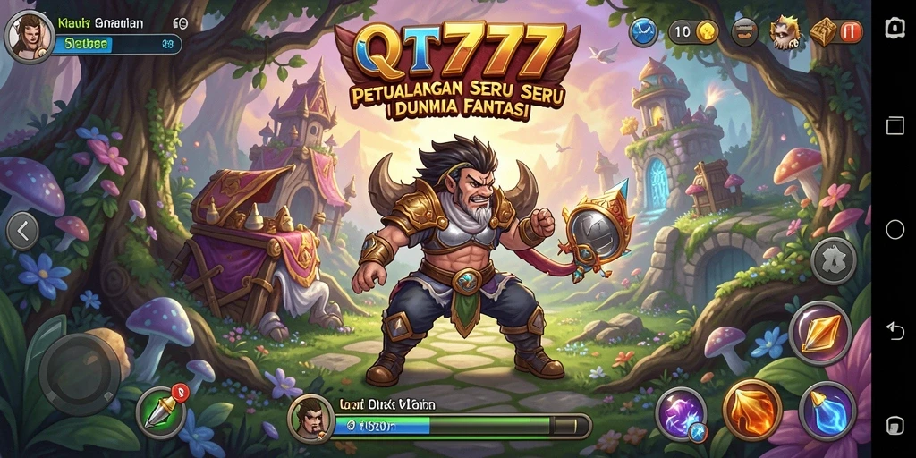 Screenshot menunjukkan pemain menjelajahi dunia petualangan yang menakjubkan.