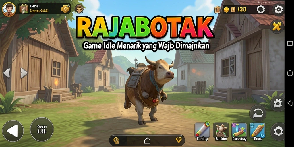 Screenshot RAJABOTAK menampilkan gameplay Idle yang menarik.
