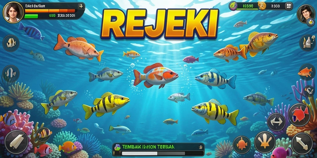 Screenshot gameplay menampilkan aksi seru menembak ikan.