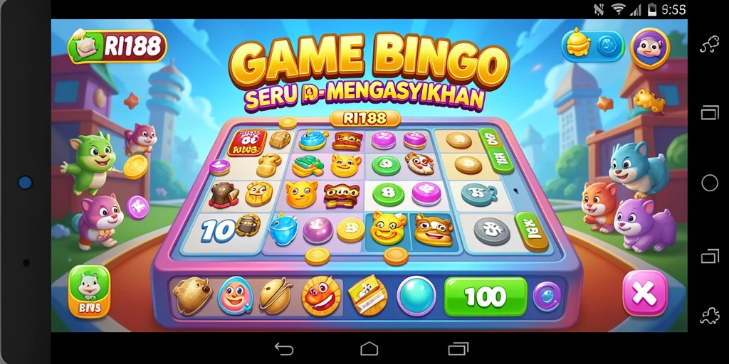 Tampilan gameplay seru dalam permainan Bingo RI188.