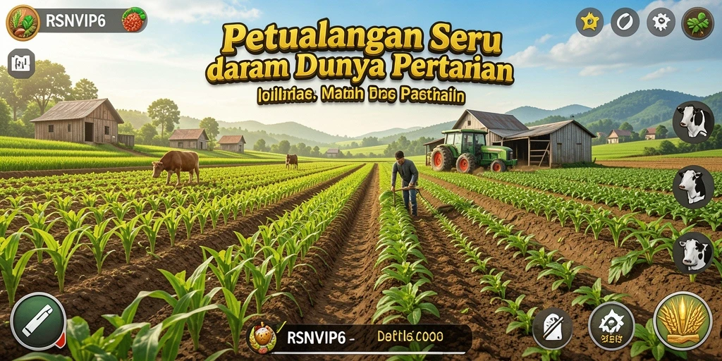 Tampilan screenshot <strong>RSNVIP6</strong> memperlihatkan suasana ladang yang indah dan interaksi gameplay.