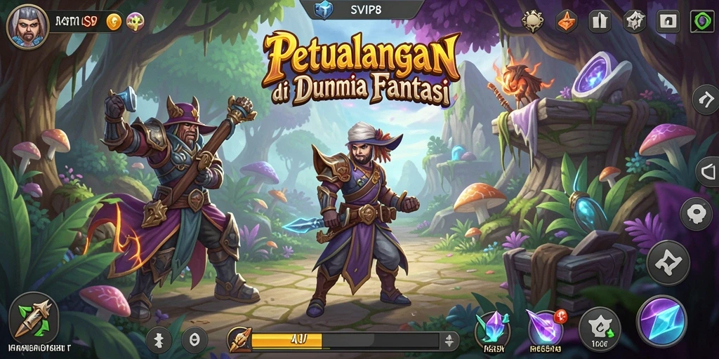 Screenshot gameplay SVIP8 menampilkan aksi seru petualangan di dunia fantasi.