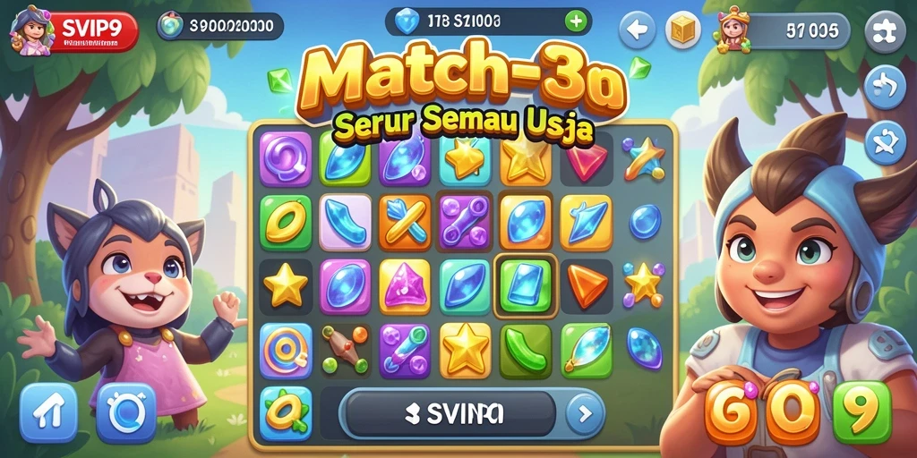 Tangkapan layar utama gameplay <strong>SVIP9</strong> menampilkan keseruan mencocokkan objek.