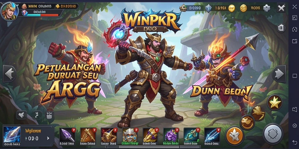Tampilan gameplay WINPKR yang penuh aksi dan petualangan.