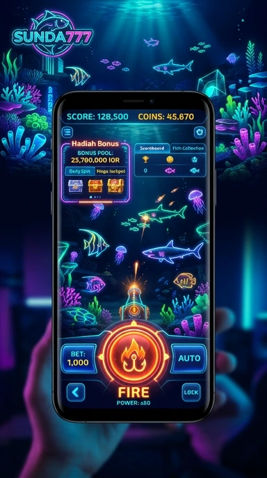 Screenshot aplikasi dengan berbagai pilihan fitur di sunda777.
